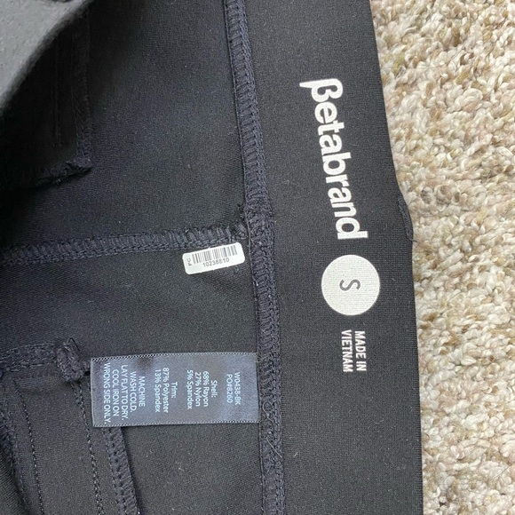 Betabrand Black Trouser Career Work Straight Leg Pants Women’s Small - Picture 8 of 12